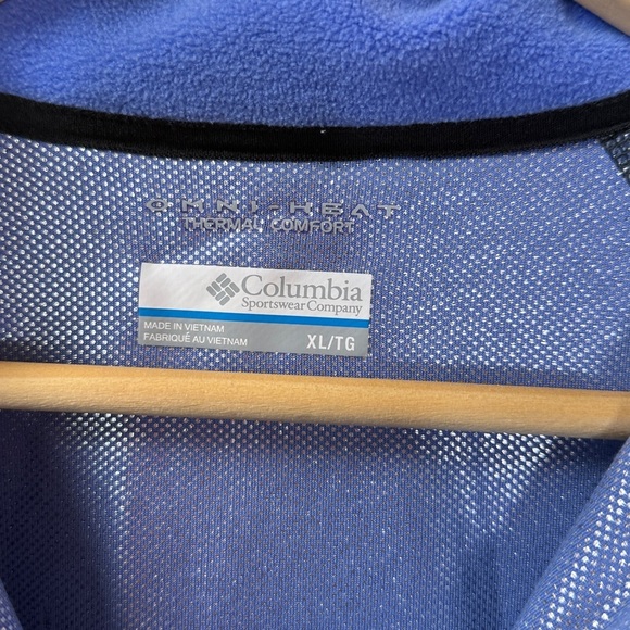 Columbia Omni Heat Quarter Zip Sweater Fleece Purple and Gray size XLarge - Picture 4 of 10